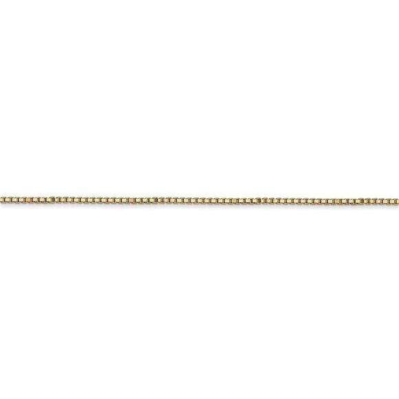1mm 14k Yellow Gold, Box Chain Necklace, 18 Inch - Picture 3 of 8